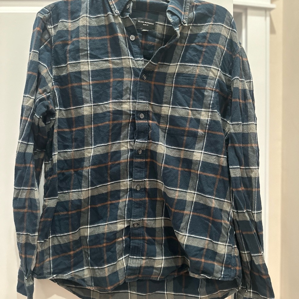 Blue Plaid Men's Shirt